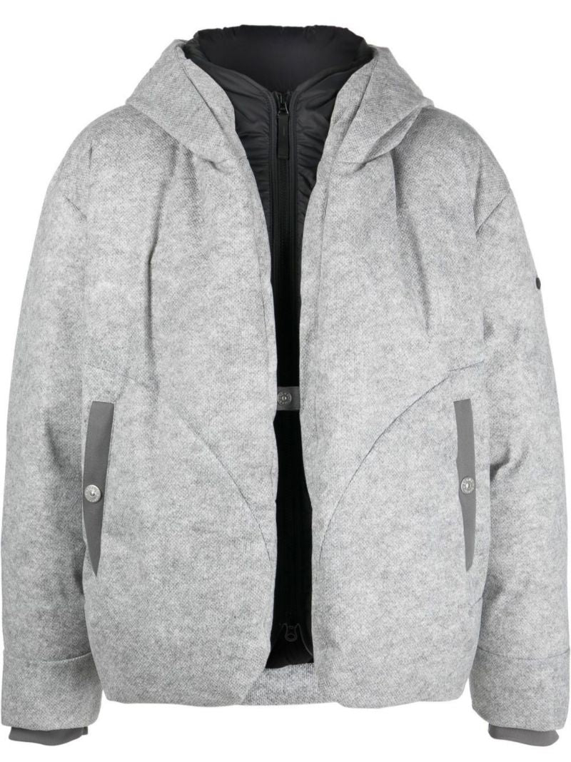 Grey Zipped Puffer Jacket