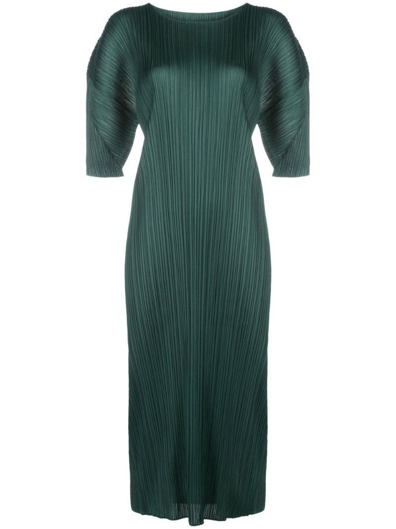 Green Monthly Colors August PlissÃ_x0083_Â© Midi Dress