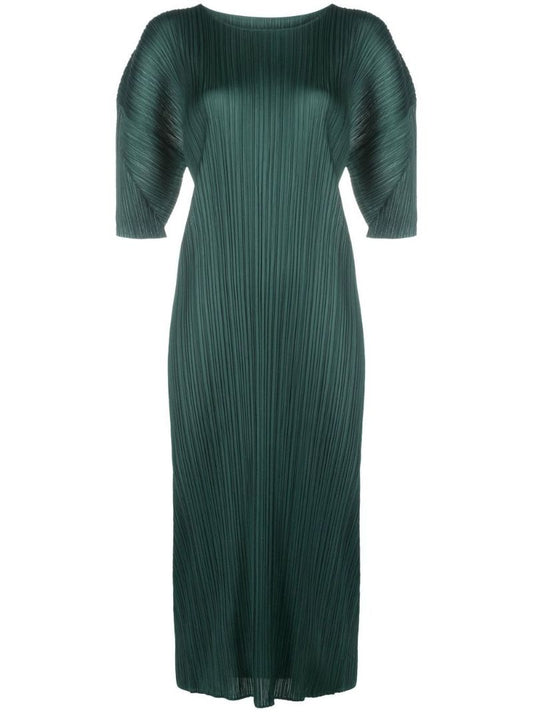 Green Monthly Colors August PlissÃ_x0083_Â© Midi Dress