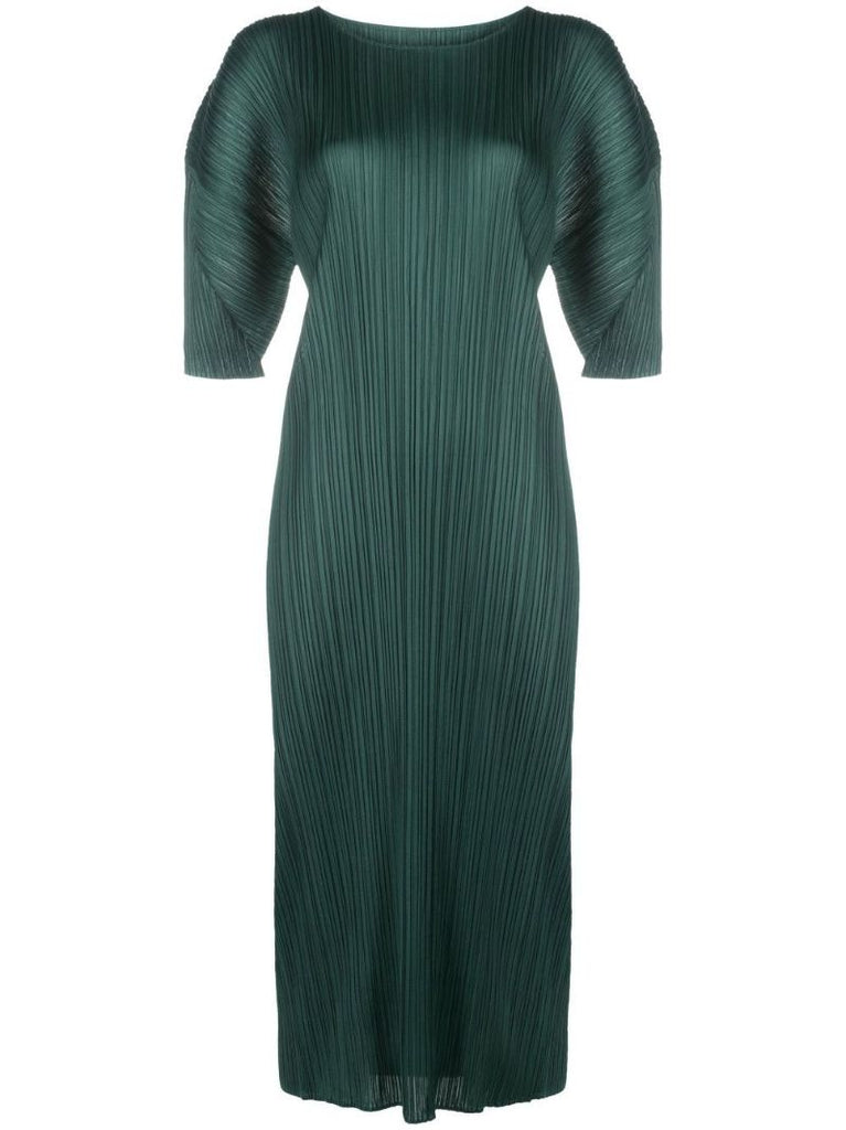 Green Monthly Colors August PlissÃ_x0083_Â© Midi Dress