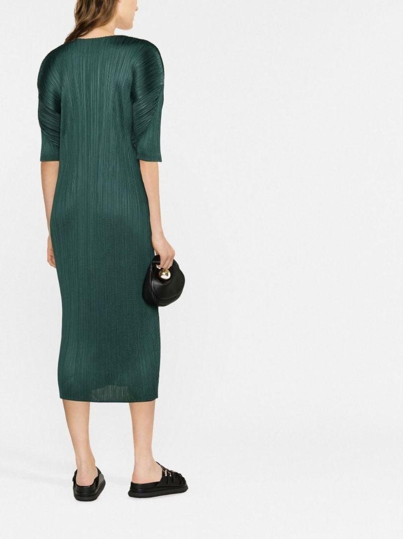 Green Monthly Colors August PlissÃ_x0083_Â© Midi Dress