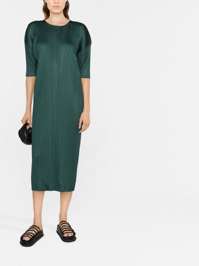 Green Monthly Colors August PlissÃ_x0083_Â© Midi Dress