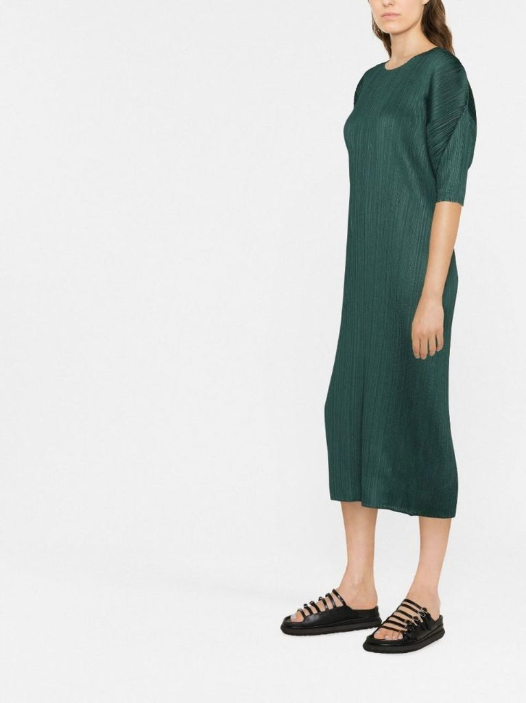 Green Monthly Colors August PlissÃ_x0083_Â© Midi Dress