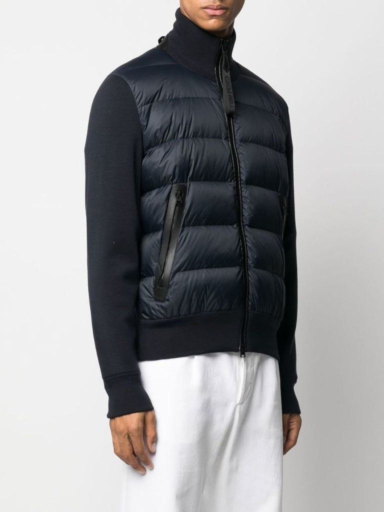 Navy Panelled Wool Jacket