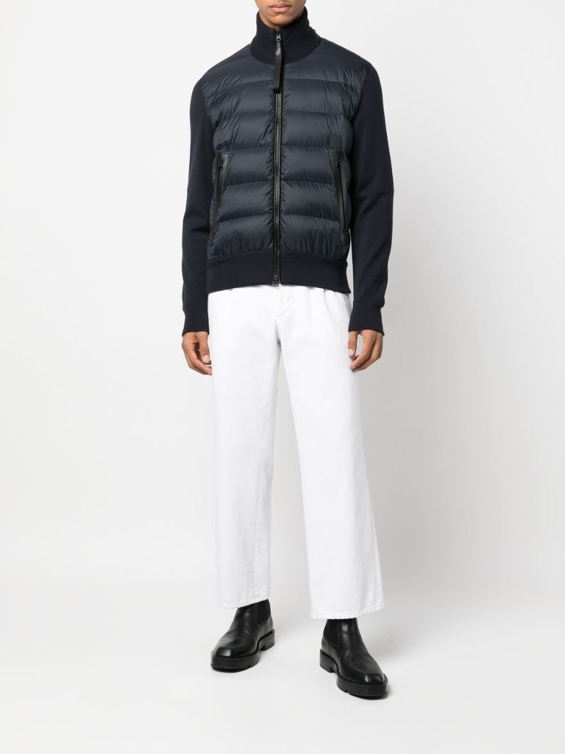Navy Panelled Wool Jacket