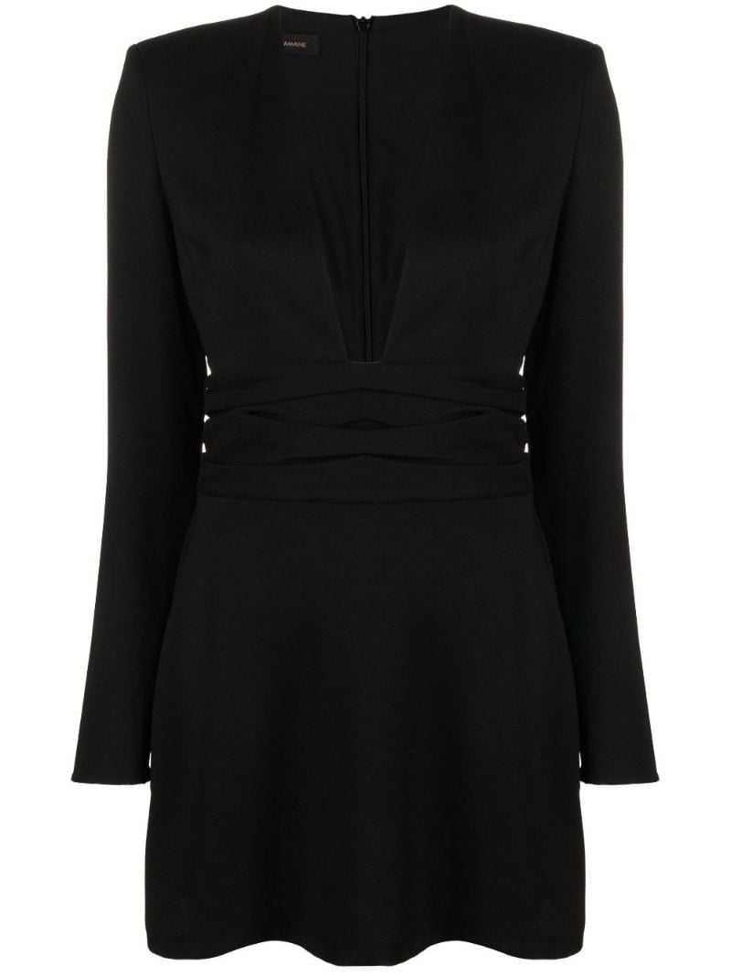 Black Kate V-neck Mini Dress