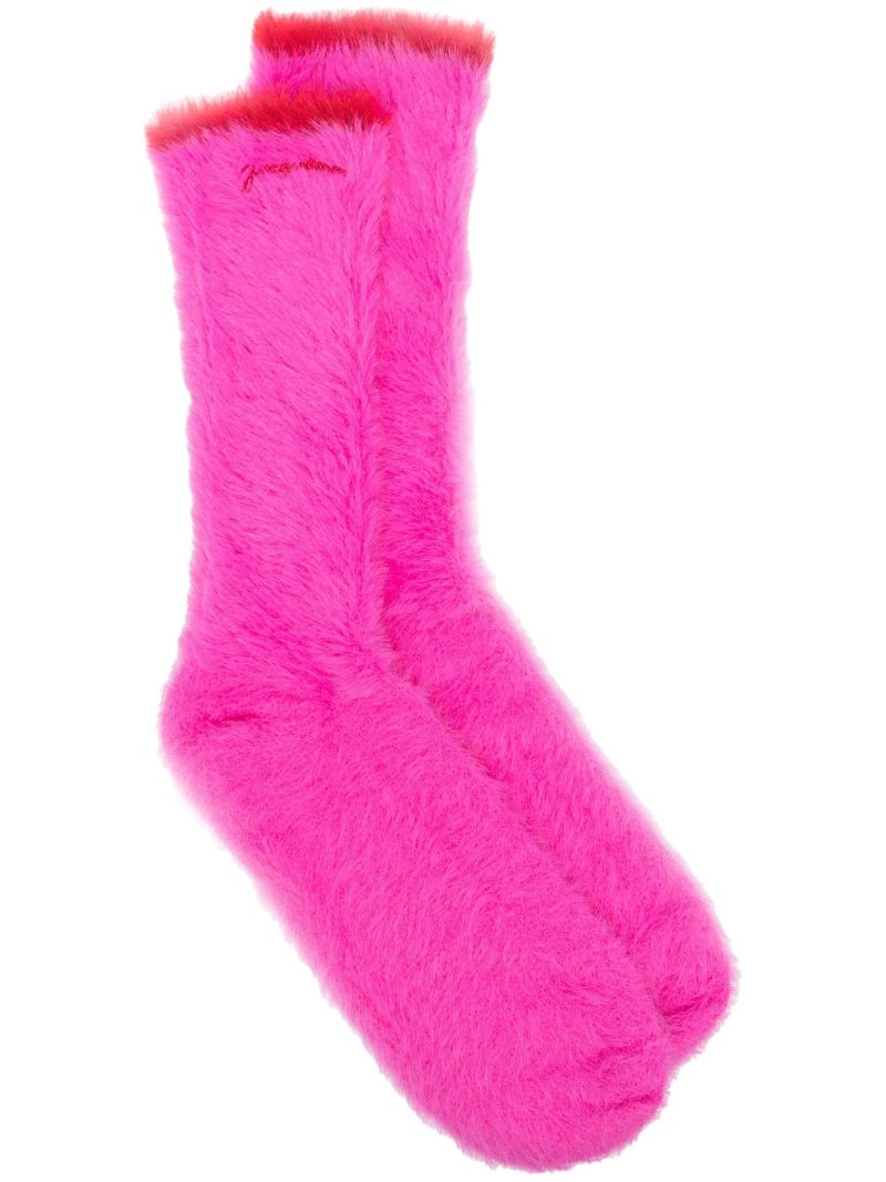 Pink Les Chaussettes Neve Logo Socks