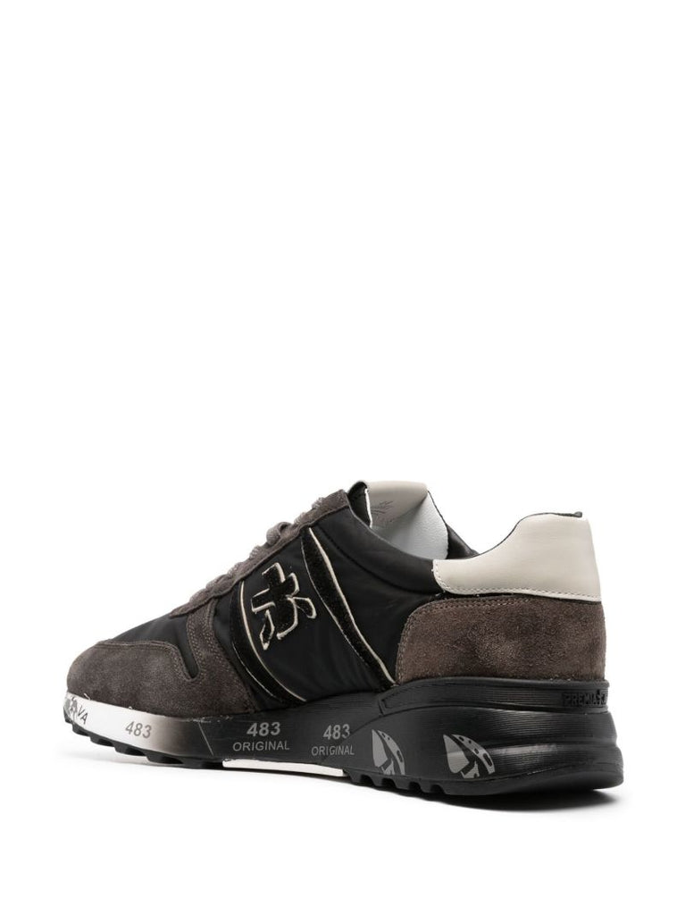 Grey Lander Core Suede Low-top Sneakers