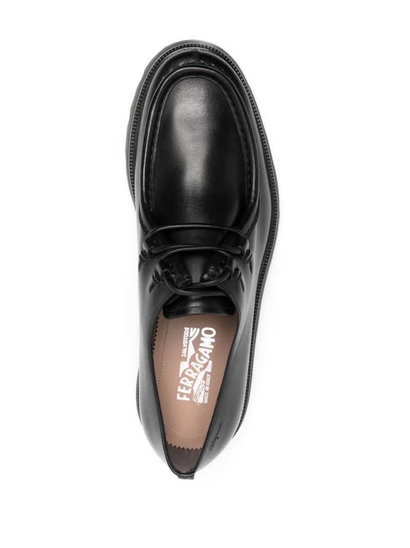 Black Leather Derby Shoes