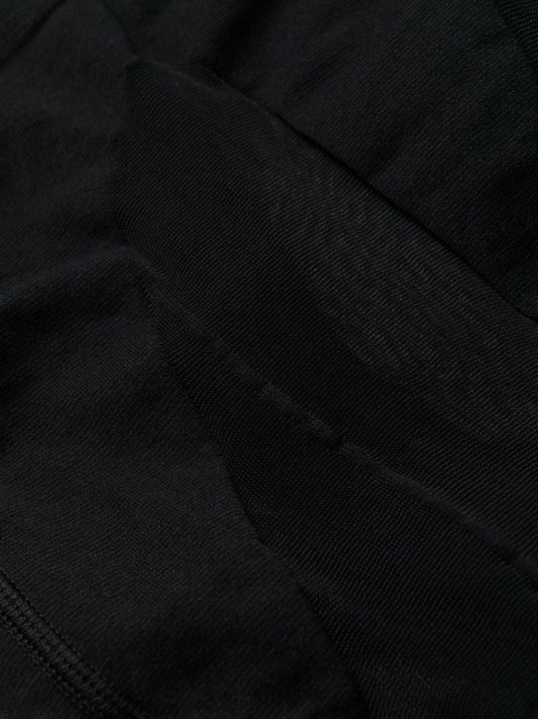 X Mugler Black Mesh-panel Tights