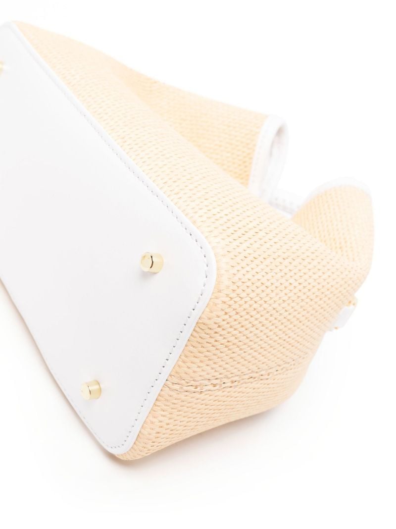 Beige Baozi Raffia Top Handle Bag