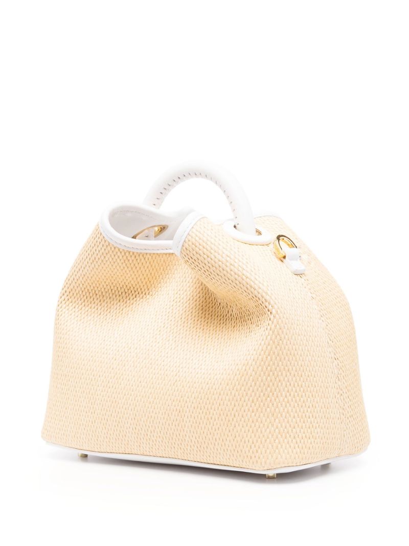 Beige Baozi Raffia Top Handle Bag