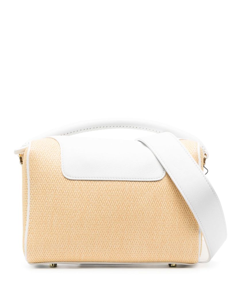 Beige Treasure Straw Top Handle Bag