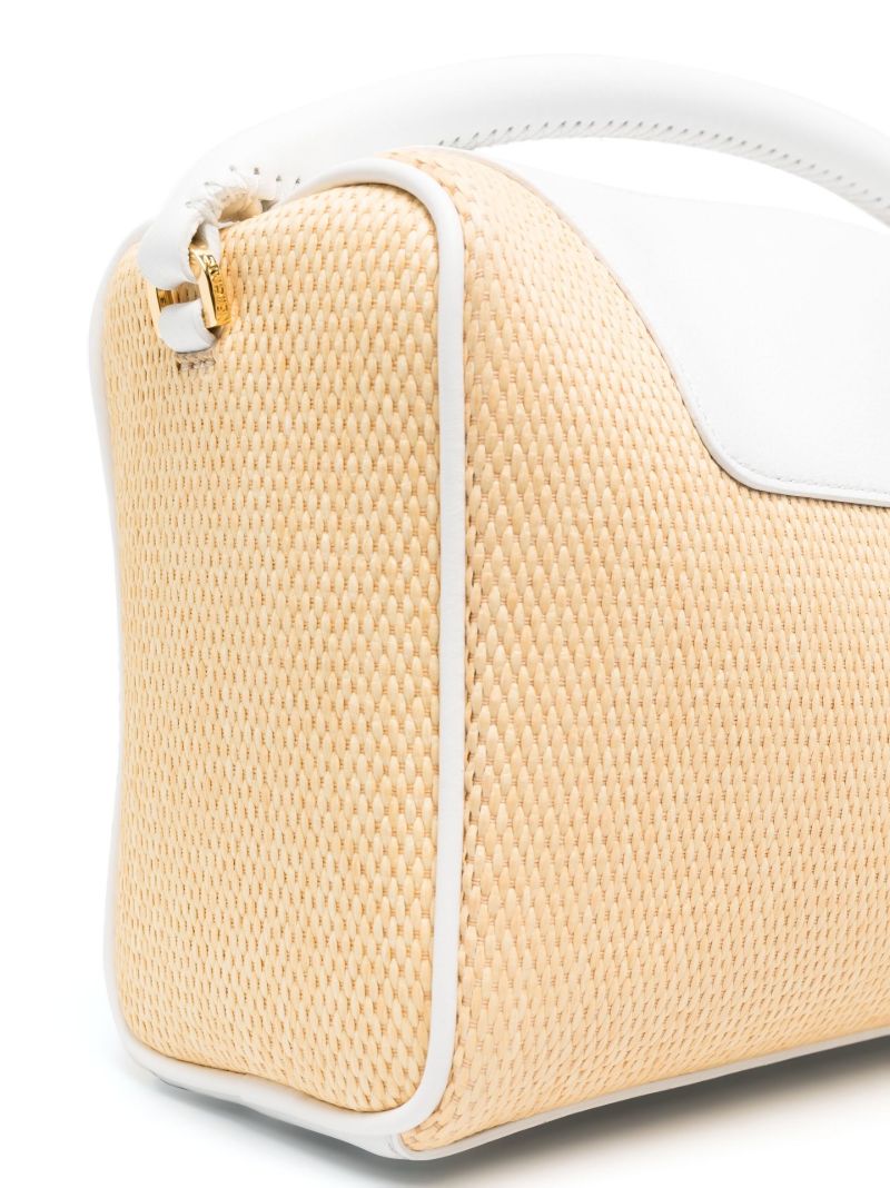 Beige Treasure Straw Top Handle Bag