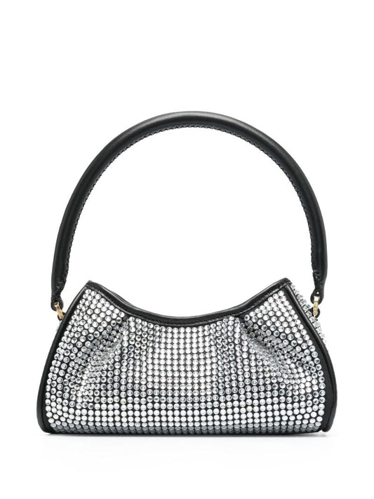 Silver-tone Small Dimple Crystal Shoulder Bag