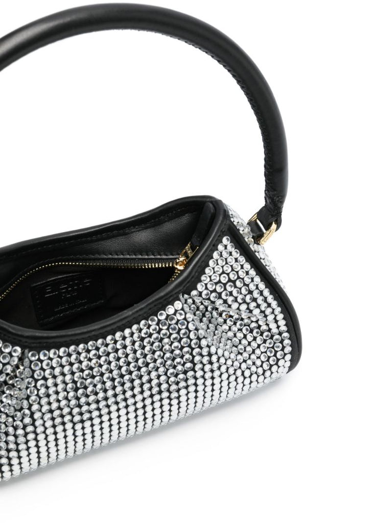 Silver-tone Small Dimple Crystal Shoulder Bag