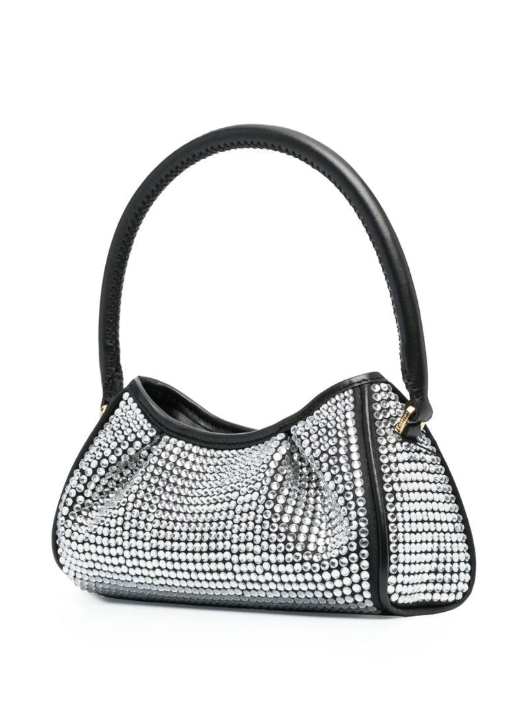 Silver-tone Small Dimple Crystal Shoulder Bag