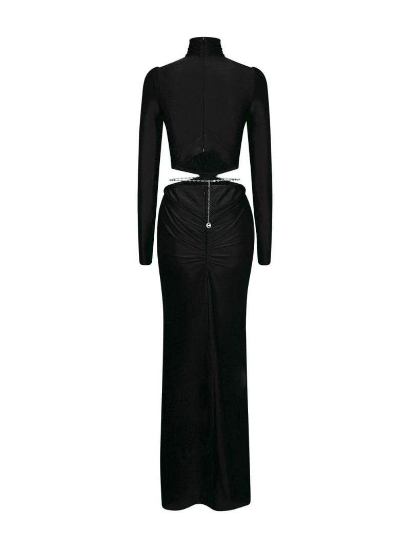 Black Cut-out Open Back Dress