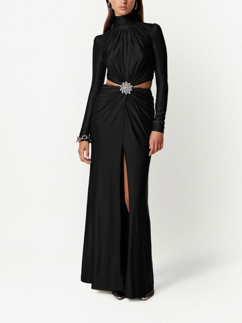 Black Cut-out Open Back Dress