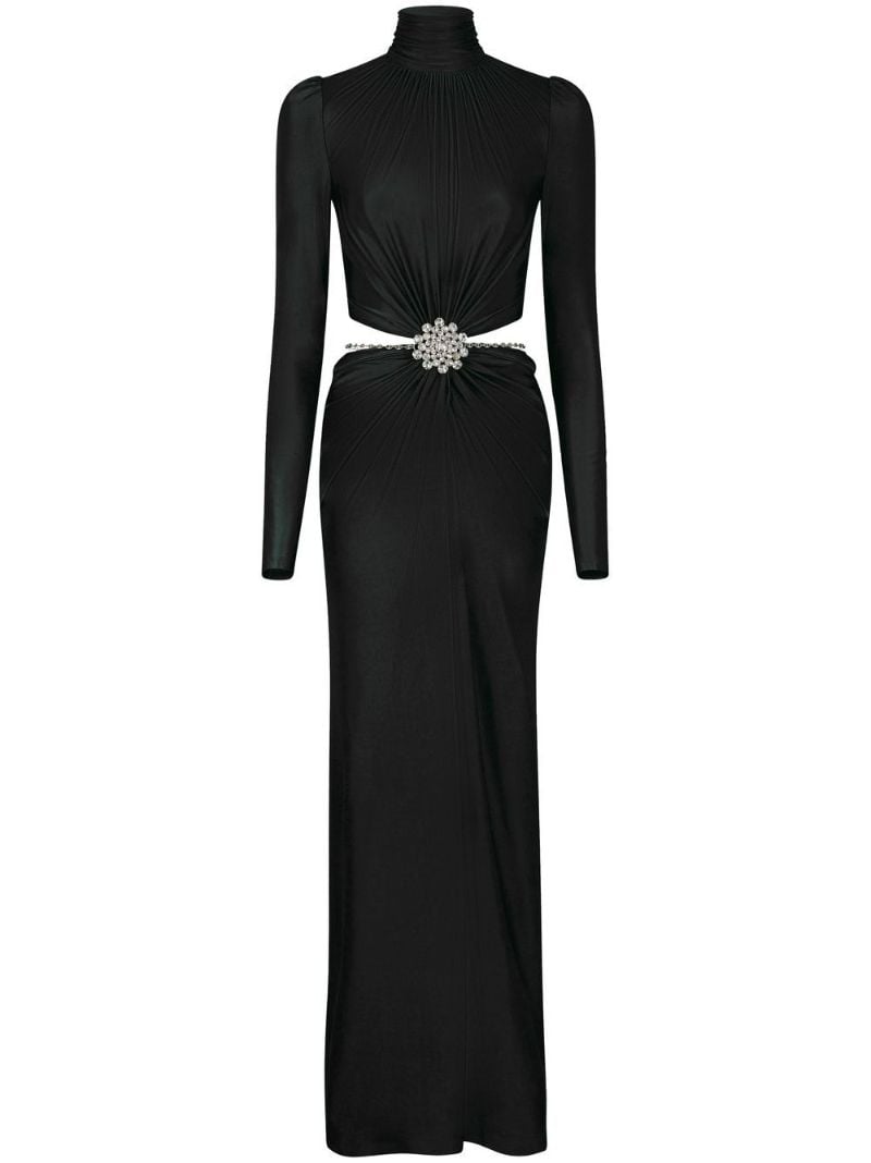 Black Cut-out Open Back Dress