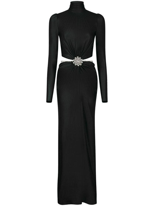 Black Cut-out Open Back Dress
