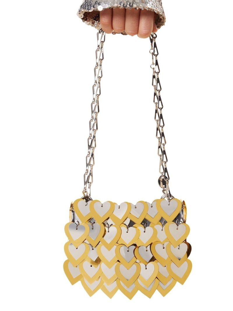 Silver-tone Nano Hearts Sparkle Bag