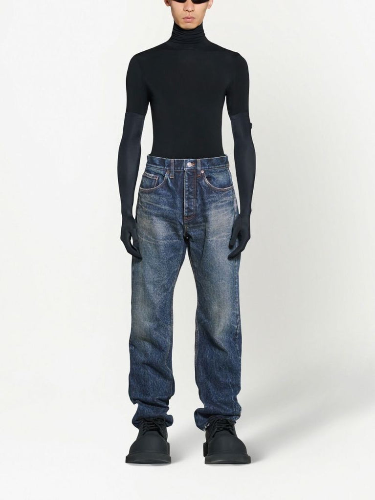 Deep Blue Relaxed Straight Leg Jeans