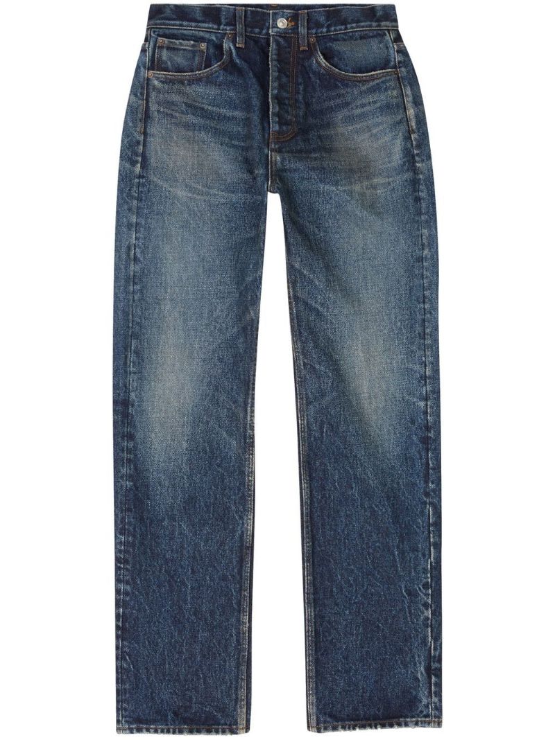 Deep Blue Relaxed Straight Leg Jeans