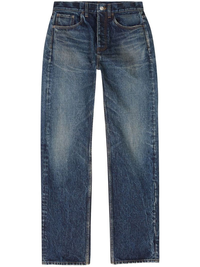 Deep Blue Relaxed Straight Leg Jeans