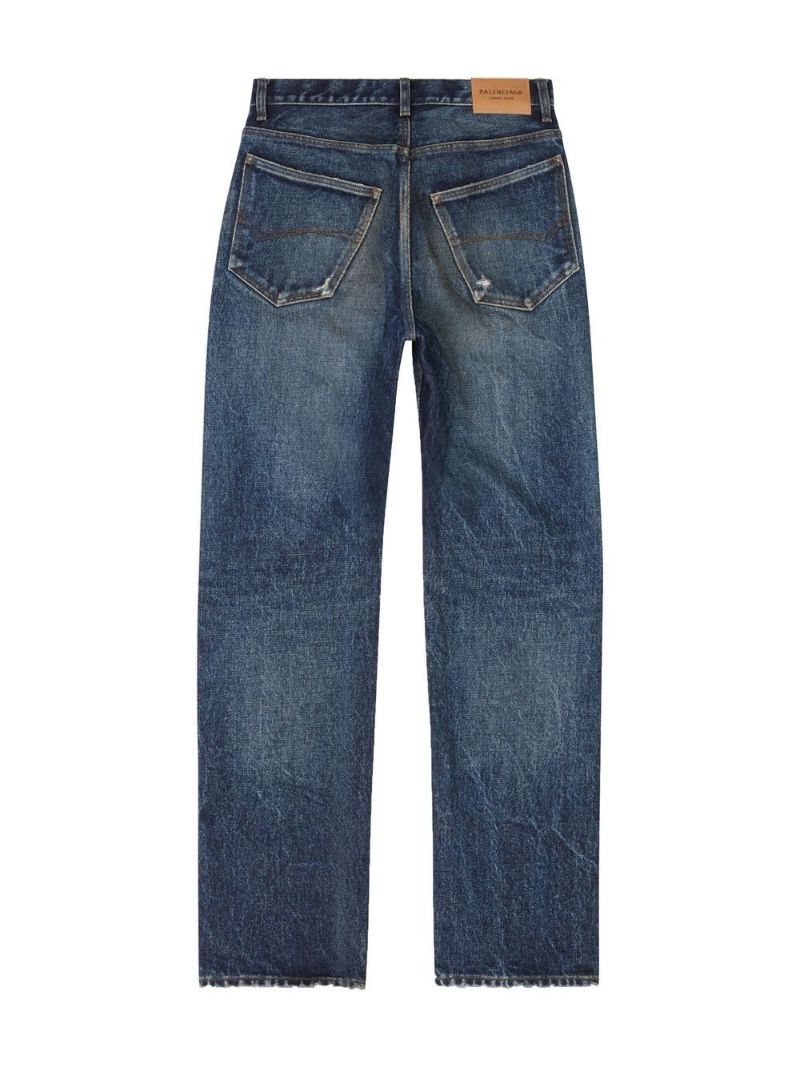 Deep Blue Relaxed Straight Leg Jeans