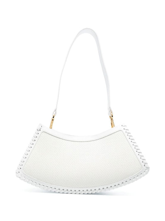 White Swing Raffia Shoulder Bag