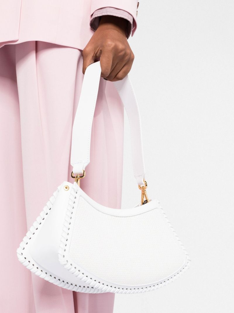 White Swing Raffia Shoulder Bag