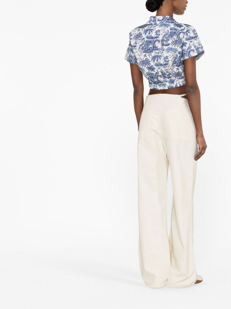 White Belt-detail Jeans