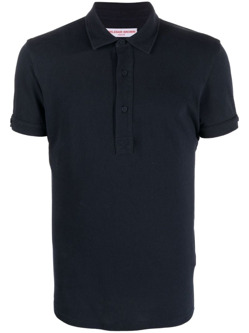 Blue Cotton Polo Shirt