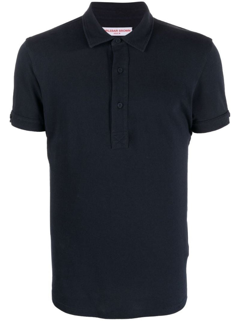 Blue Cotton Polo Shirt