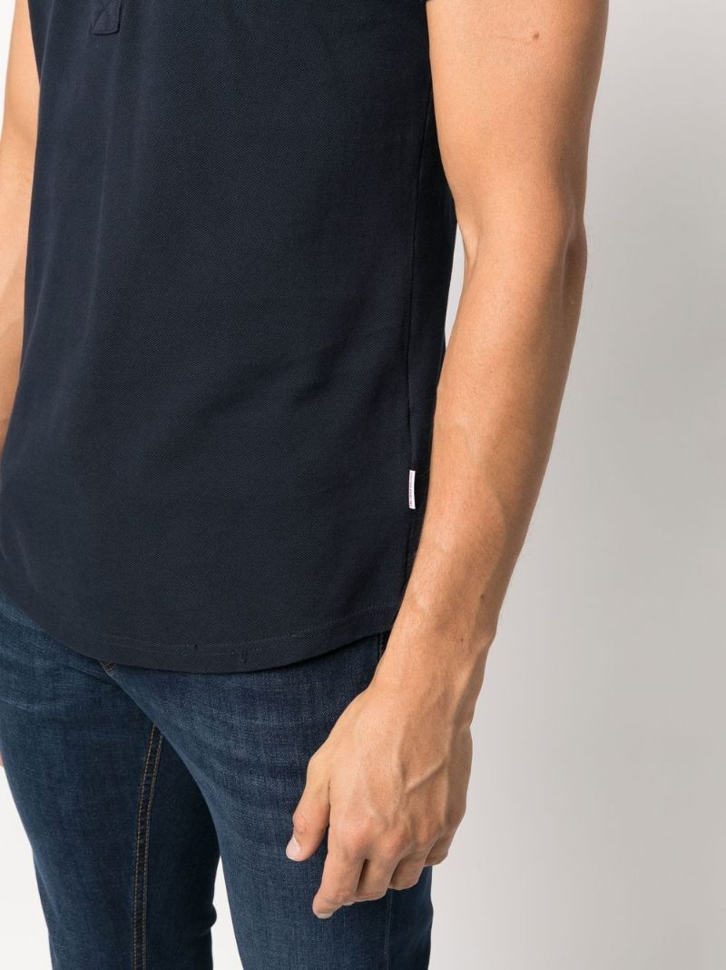 Blue Cotton Polo Shirt