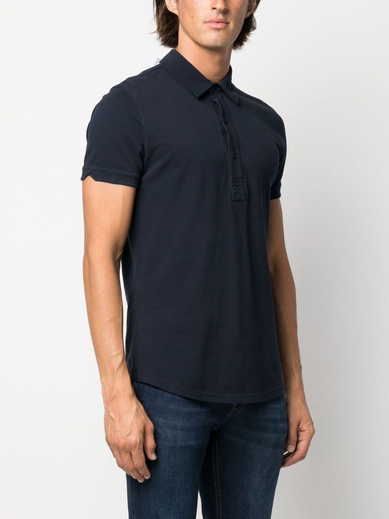 Blue Cotton Polo Shirt