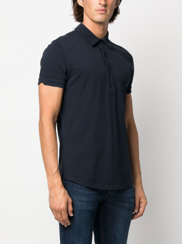 Blue Cotton Polo Shirt