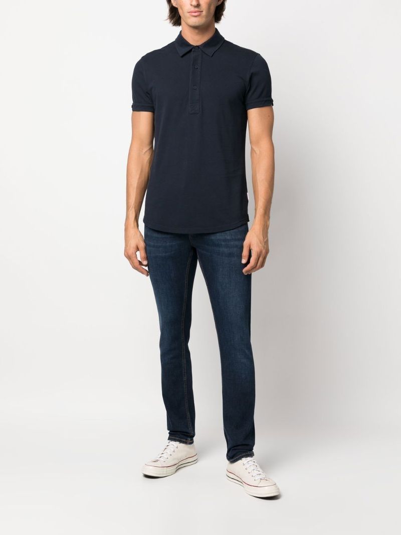 Blue Cotton Polo Shirt