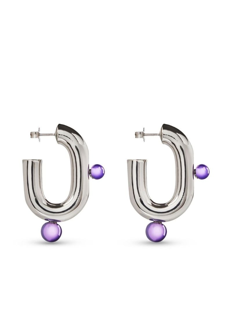 Silver-tone Xl Link Earrings