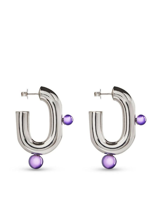 Silver-tone Xl Link Earrings