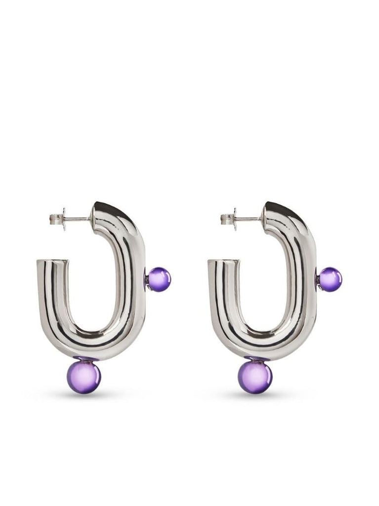 Silver-tone Xl Link Earrings