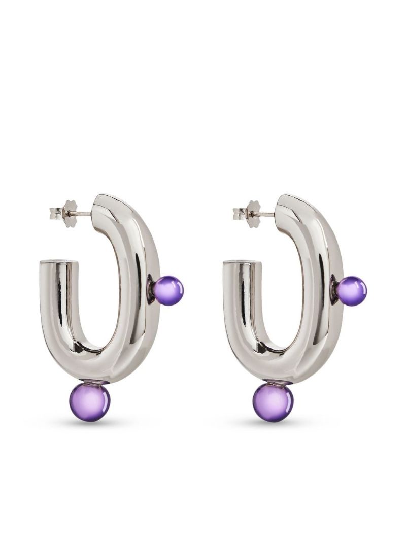 Silver-tone Xl Link Earrings
