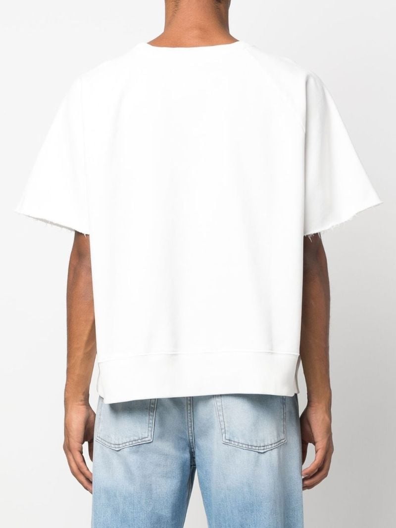 White Logo-embellished Cotton Sweatshirt