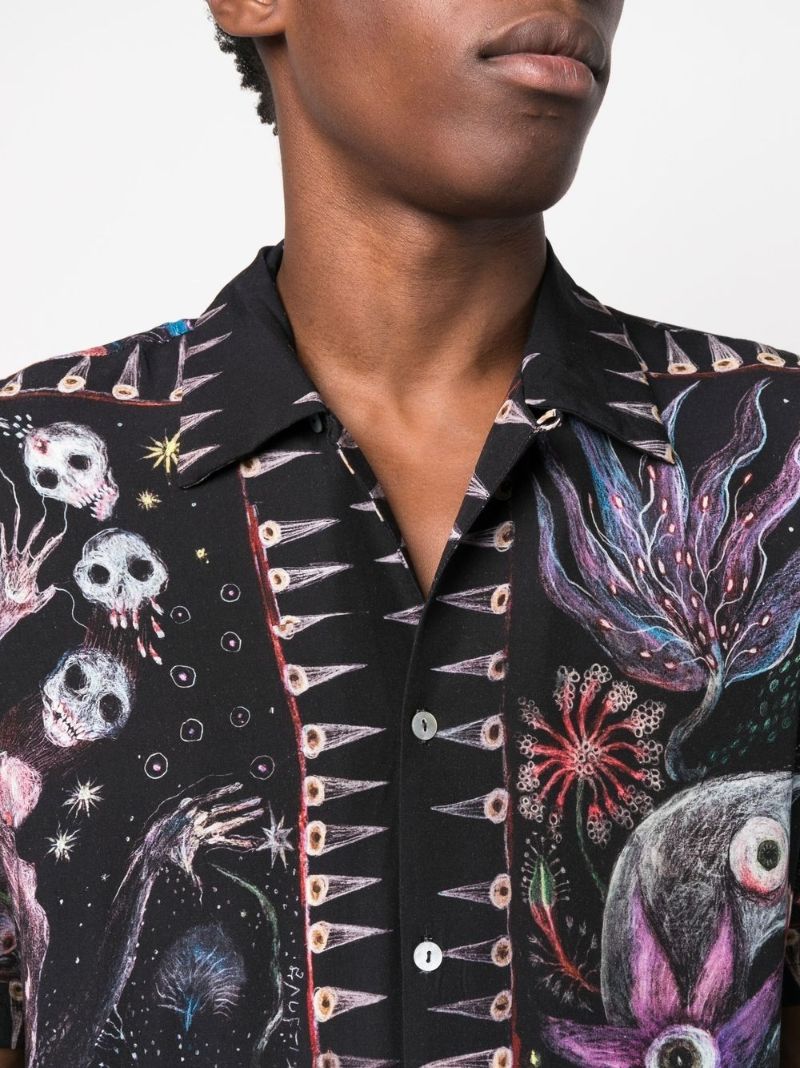 Black Altered States Graphic Print Shirt