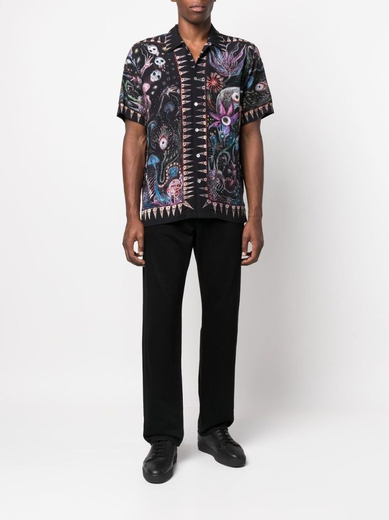 Black Altered States Graphic Print Shirt