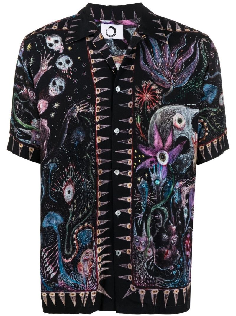 Black Altered States Graphic Print Shirt
