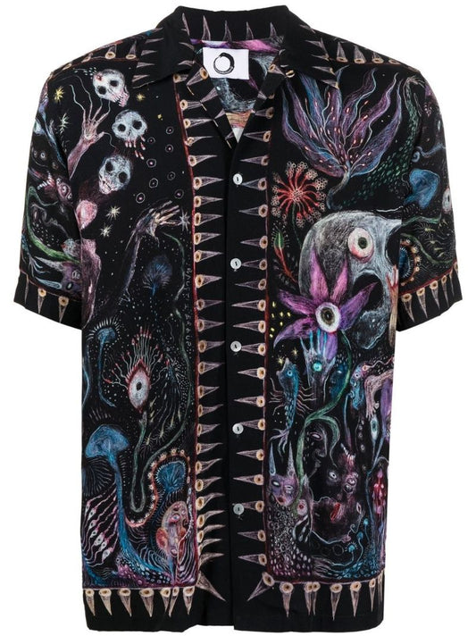 Black Altered States Graphic Print Shirt