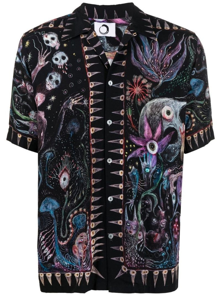 Black Altered States Graphic Print Shirt