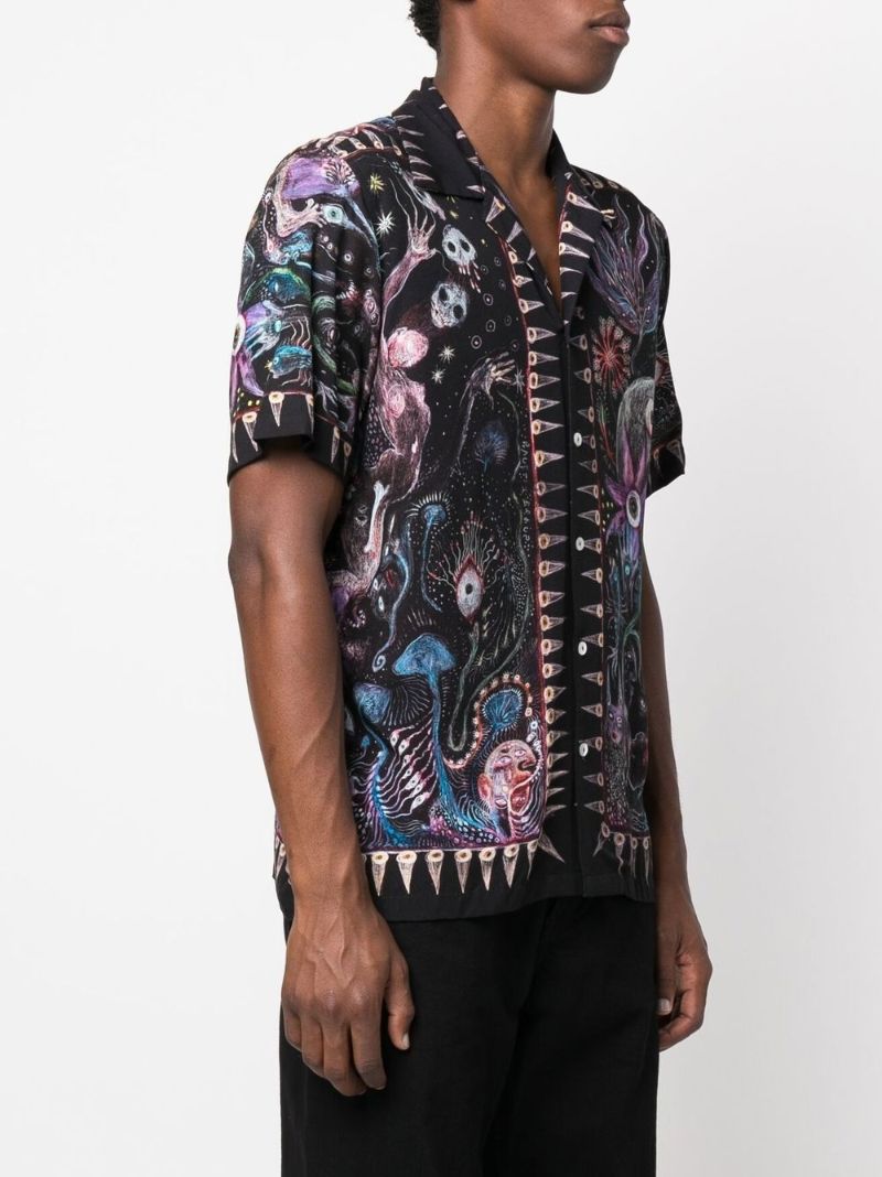 Black Altered States Graphic Print Shirt